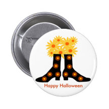Halloween-Stiefel, glücklicher Halloween-Knopf Anstecknadel