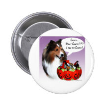 Halloween-Süßigkeit die Shetlandinseln-Schäferhund Button