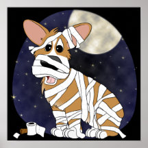 Halloweencorgi-Mama-Plakat