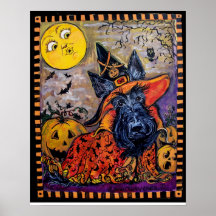 HalloweenScottish Terrier Plakate