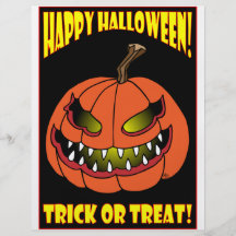 HALLOWEENtrick-ODER -LECKEREI-KARTEN -1 Flyerdruck