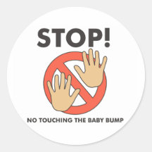 Halt! Kein rührender Baby-Stoß Sticker