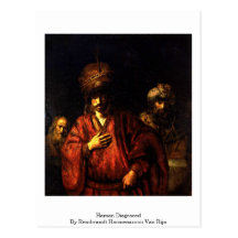 Haman entehrte durch Rembrandt Harmenszoon Van Rij Postkarten