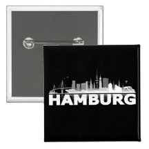Hamburg City Skyline Button