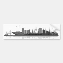 Hamburg Skyline Aufkleber Auto Sticker