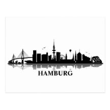 HAMBURG Skyline - Postkarte / Grußkarte