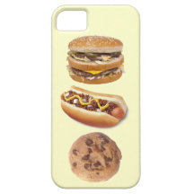 Hamburger-Würstchen Choc Chip-Plätzchen iphone 5 F iPhone 5 Etui