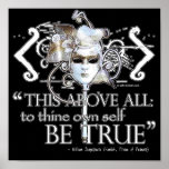 Hamlet "…, Selbst zu besitzen ist wahres… "Zitat Poster