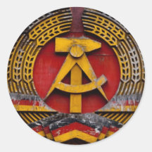 Hammer und Sichel-Symbol des Kommunisten Runder Aufkleber