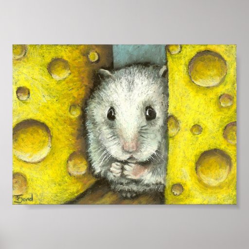 Hamster auf einem Käseregal Plakatdrucke