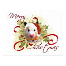 Hamster-Weihnachtspostkarten