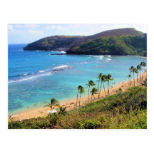 Hanauma Bucht, Ansicht Honolulus, Oahu, Hawaii Postkarte