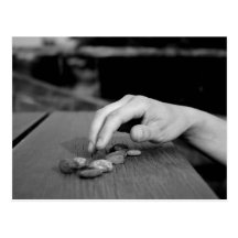 Hand and stones postkarten