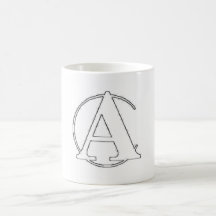 Hand gezeichnetes Anacho Captalist - Kapitalismus  Kaffee Haferl