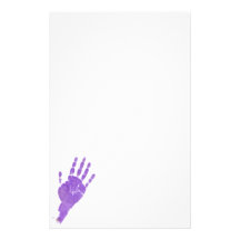 Hand - Light Purple Customized Stationery