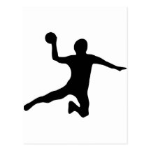Handball spieler dodgeball postkarte