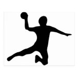 Handball spieler dodgeball postkarte