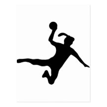 Handball spielerin frauenhandball postkarten