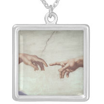 Hände des Gottes und des Adams Schmuck