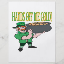 Hände weg von mir Gold Flyerdruck
