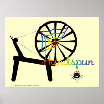 Handspun Spinnen-Plakat