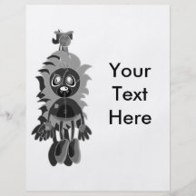 Hängender Teddybär-schwarzes u. weißes Negativ Individuelle Flyer