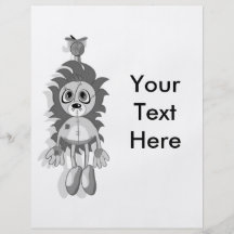 Hängendes Teddybär-graues Schwarzes u. Weiß Bedruckte Flyer