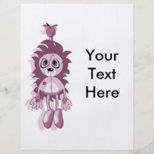 Hängendes Teddybär-Rosa Flyerdruck