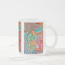 Hanging Angel Metal Art Chili Peppers Painted Frog Mugs