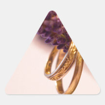 Hanging Wedding Bands Triangle Sticker