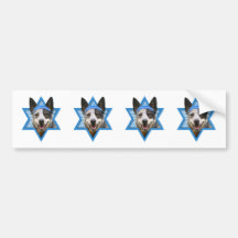 Hanukkah Star of David - Cattle Dog Bumper Stickers