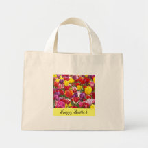 Happy Easter! Tote Bags Tulip Flowers Spring