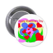 Happy Valentine's Day Anstecknadelbuttons