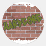 hardcore Graffitientwurf Runder Sticker