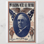 Harding 1920 vollfarbige flyer