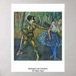 Harlekin und Columbine durch Edgar Degas Posterdruck