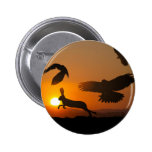 Harris-Falke-Jagd Anstecknadelbutton