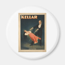 Harry Kellar führt Magie der Levitations-1895 durc Kühlschrankmagnete
