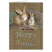 Häschen-glückliche Ostern-Karte