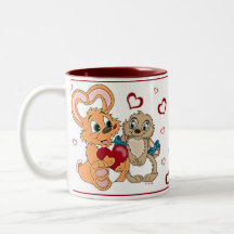 Häschen-Liebe-Becher Teetassen