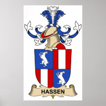 Hassen Family Crest Print
