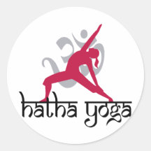 Hatha Yoga-Pose Runde Sticker
