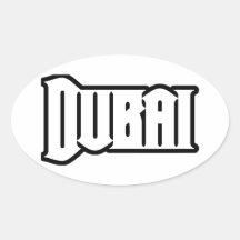 Haube kundenspezifisches Dubai, UAE Repräsentanten Ovale Aufkleber