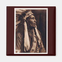 Hauptraben-Decke - Nez Perce - Vintag Kühlschrankmagnet