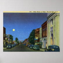 Hauptst., Waynesville NC Vintag Poster