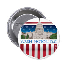 Hauptstadts-Gebäude - Washington DC Anstecknadelbuttons
