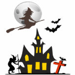 Haus-Foto-Skulptur Halloweens Spuk Foto Skulpturen