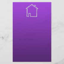 Haus-Skizze. Grau und Purpur Flyer