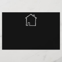 Haus-Skizze. Grau und Schwarzes Personalisierte Flyer