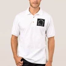 Haus-Skizze. Grau und Schwarzes T-shirt